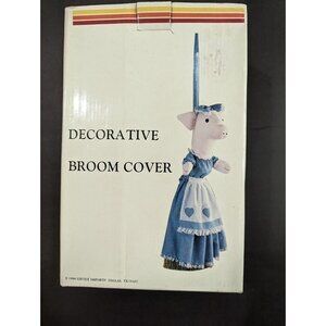 Giftex Imports  pig decorative  broom cover  1988 Pig with dress   novelty  deoc
